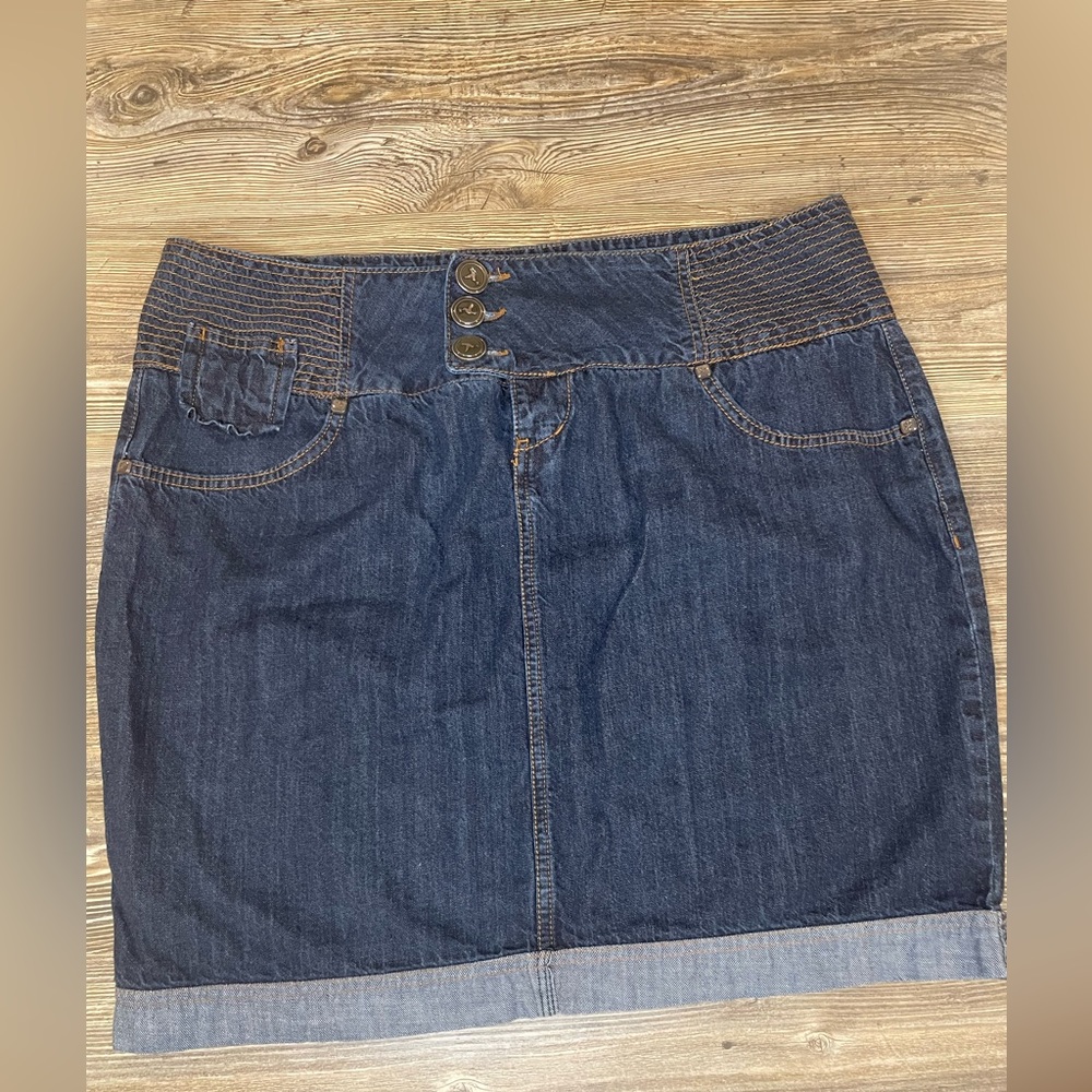 BEIJA FLOR BRASIL 14 DIANE STYLE DENIM MINI SKIRT